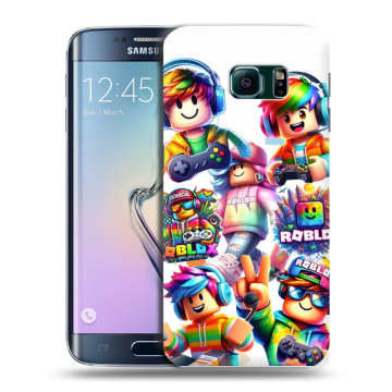 Силиконовый чехол на Samsung Galaxy S6 Edge с принтом Roblox Роблокс Силиконовый чехол на Samsung Galaxy S6 Edge с принтом Roblox Роблокс
