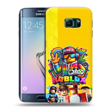 Силиконовый чехол на Samsung Galaxy S6 Edge с принтом Roblox Роблокс Силиконовый чехол на Samsung Galaxy S6 Edge с принтом Roblox Роблокс
