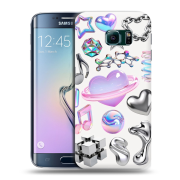 Силиконовый чехол на Samsung Galaxy S6 Edge с принтом Y2K Силиконовый чехол на Samsung Galaxy S6 Edge с принтом Y2K