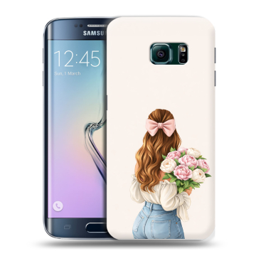 Силиконовый чехол на Samsung Galaxy S6 Edge с принтом женский Силиконовый чехол на Samsung Galaxy S6 Edge с принтом женский