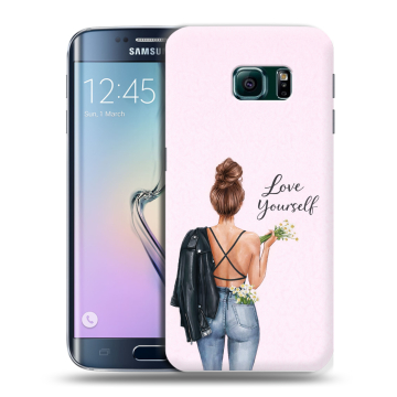 Силиконовый чехол на Samsung Galaxy S6 Edge с принтом женский Силиконовый чехол на Samsung Galaxy S6 Edge с принтом женский