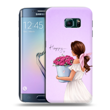Силиконовый чехол на Samsung Galaxy S6 Edge с принтом женский Силиконовый чехол на Samsung Galaxy S6 Edge с принтом женский