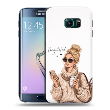 Силиконовый чехол на Samsung Galaxy S6 Edge с принтом женский Силиконовый чехол на Samsung Galaxy S6 Edge с принтом женский