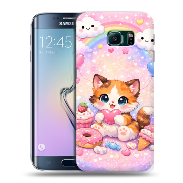 Силиконовый чехол на Samsung Galaxy S6 Edge с принтом для девочек Силиконовый чехол на Samsung Galaxy S6 Edge с принтом для девочек
