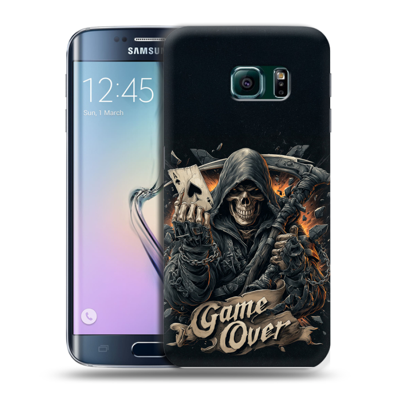 Силиконовый чехол на Samsung Galaxy S6 Edge с принтом Скелет карты Силиконовый чехол на Samsung Galaxy S6 Edge с принтом Скелет карты