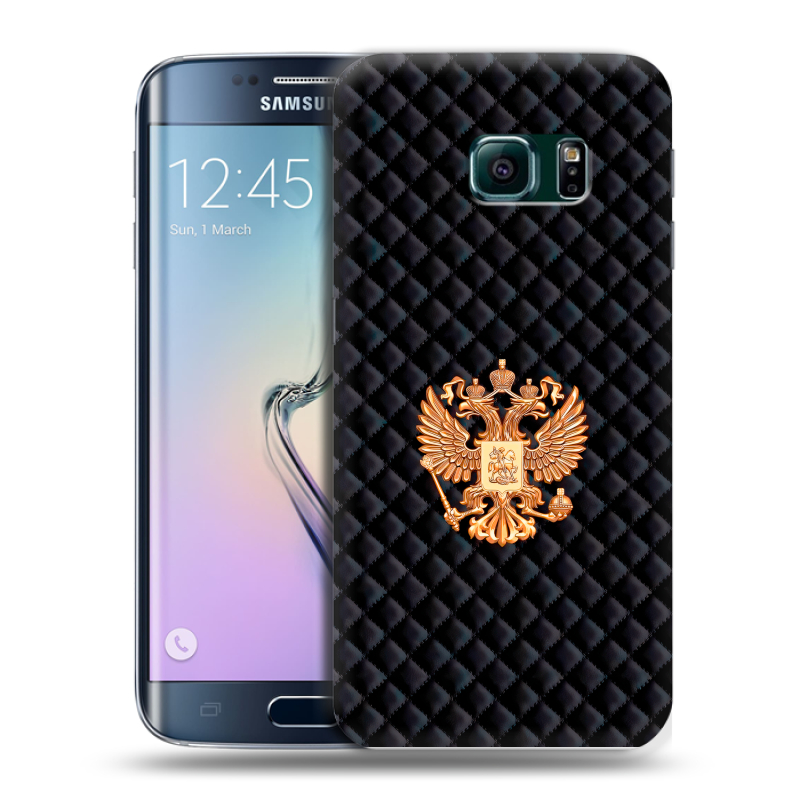 Силиконовый чехол на Samsung Galaxy S6 Edge с принтом Герб России принт Силиконовый чехол на Samsung Galaxy S6 Edge с принтом Герб России принт