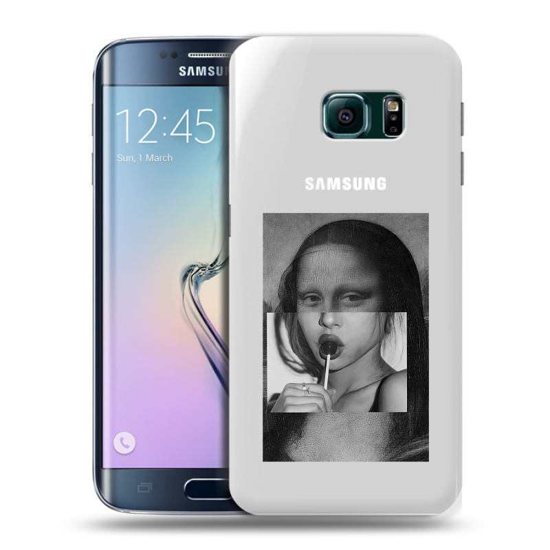 Силиконовый чехол на Samsung Galaxy S6 Edge с принтом Мона Лиза Силиконовый чехол на Samsung Galaxy S6 Edge с принтом Мона Лиза