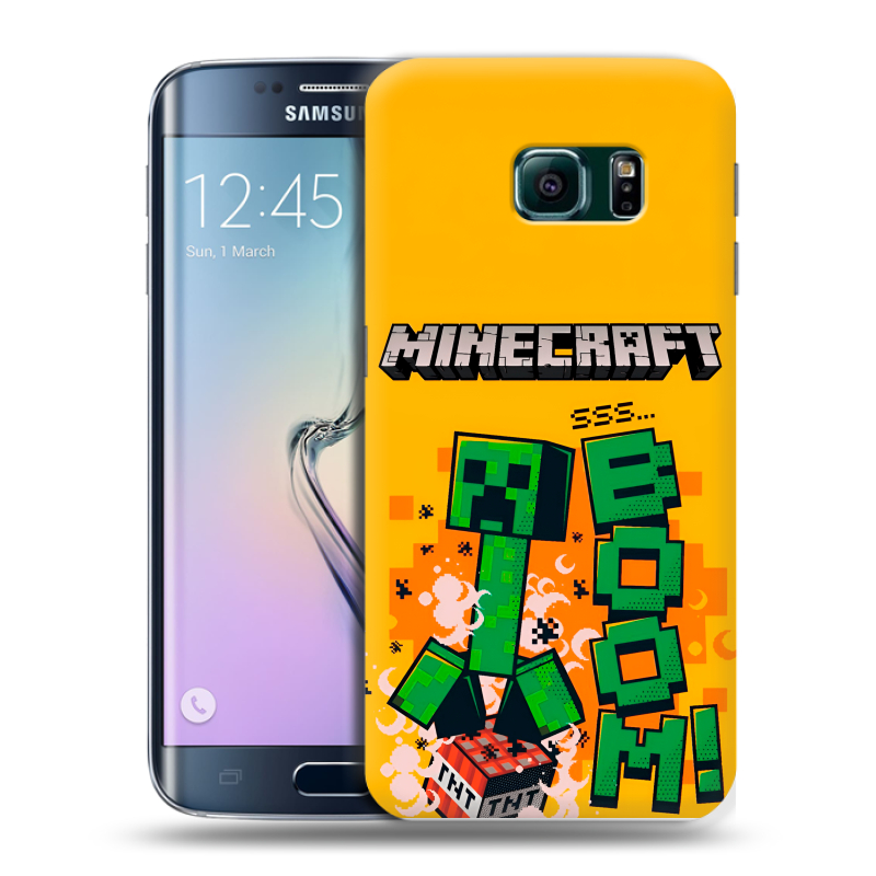 Силиконовый чехол на Samsung Galaxy S6 Edge с принтом Майнкрафт Minecraft Силиконовый чехол на Samsung Galaxy S6 Edge с принтом Майнкрафт Minecraft