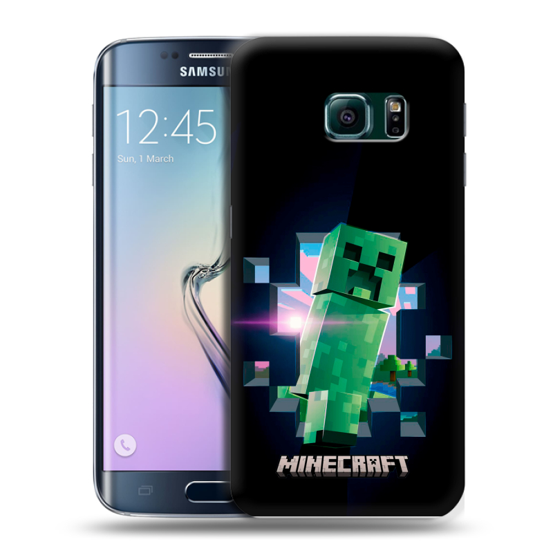 Силиконовый чехол на Samsung Galaxy S6 Edge с принтом Майнкрафт Minecraft Силиконовый чехол на Samsung Galaxy S6 Edge с принтом Майнкрафт Minecraft