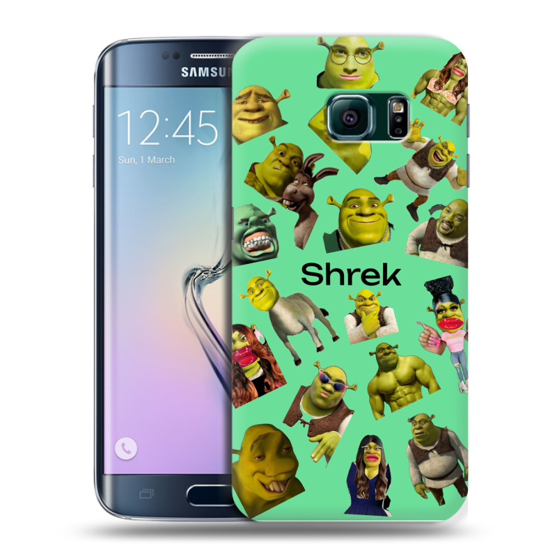 Силиконовый чехол на Samsung Galaxy S6 Edge с принтом Шрек Shrek Силиконовый чехол на Samsung Galaxy S6 Edge с принтом Шрек Shrek