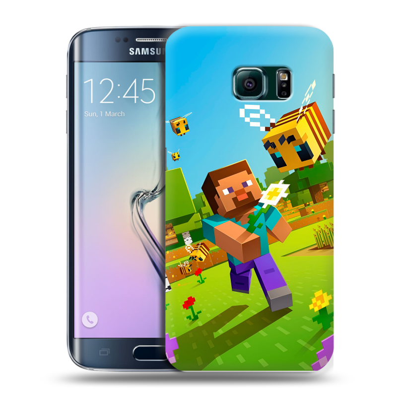 Силиконовый чехол на Samsung Galaxy S6 Edge с принтом Майнкрафт Minecraft Силиконовый чехол на Samsung Galaxy S6 Edge с принтом Майнкрафт Minecraft