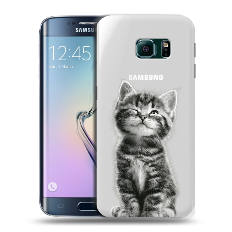 Силиконовый чехол на Samsung Galaxy S6 Edge с принтом Котенок Силиконовый чехол на Samsung Galaxy S6 Edge с принтом Котенок