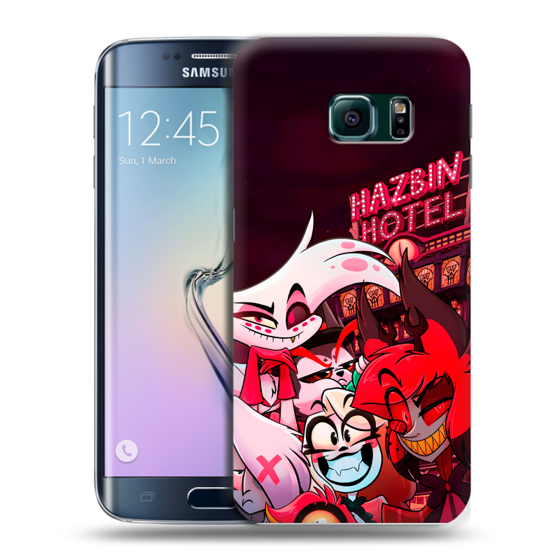 Силиконовый чехол на Samsung Galaxy S6 Edge с принтом Hazbin Hotel Отель Хазбин Силиконовый чехол на Samsung Galaxy S6 Edge с принтом Hazbin Hotel Отель Хазбин