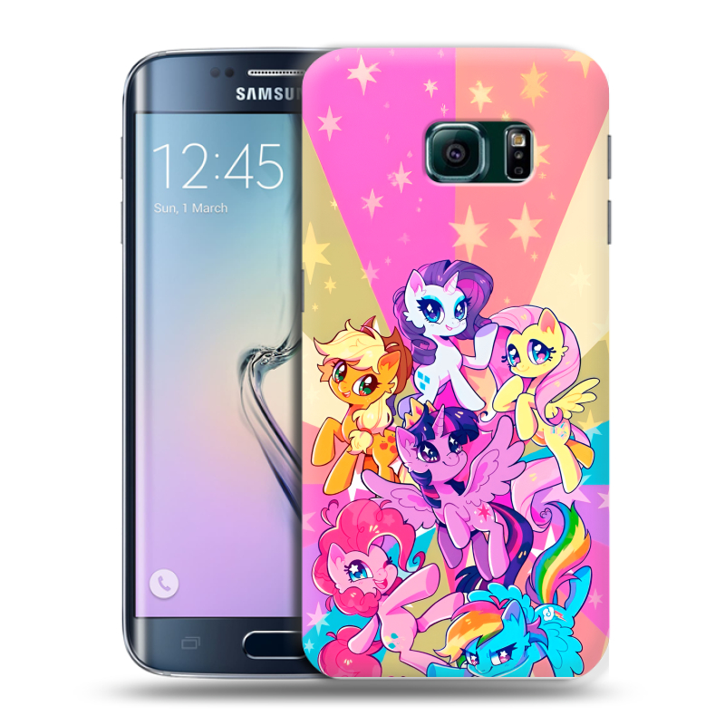 Силиконовый чехол на Samsung Galaxy S6 Edge с принтом My little pony Дружба чудо Силиконовый чехол на Samsung Galaxy S6 Edge с принтом My little pony Дружба чудо