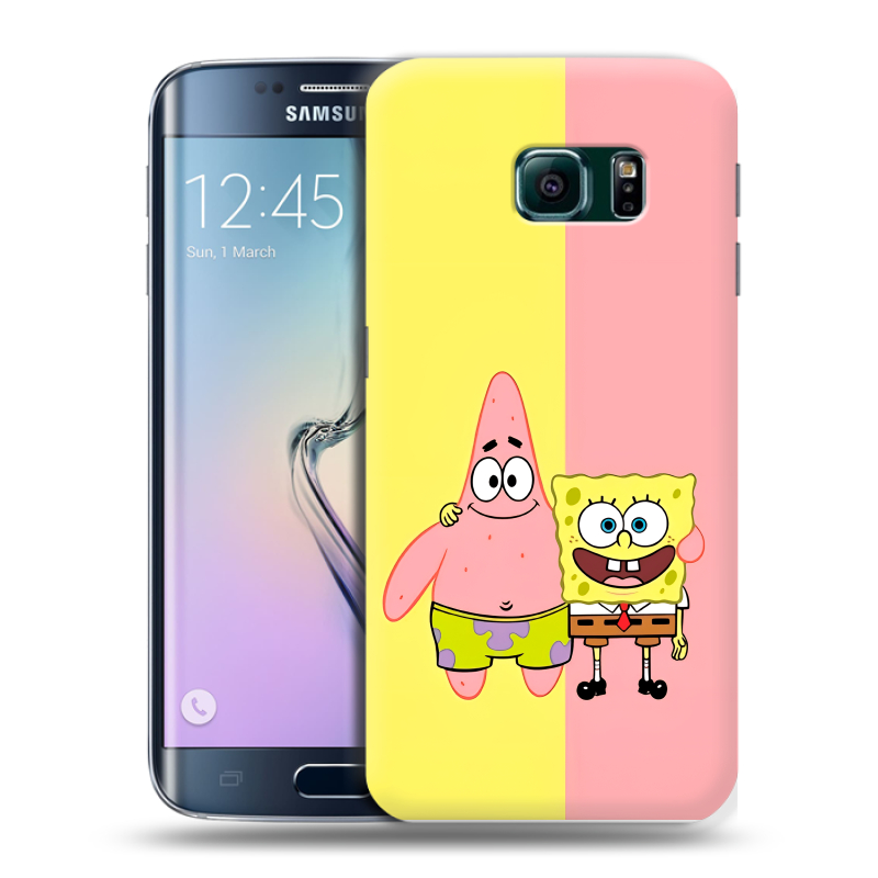 Силиконовый чехол на Samsung Galaxy S6 Edge с принтом Спанч боб Спанчбоб Силиконовый чехол на Samsung Galaxy S6 Edge с принтом Спанч боб Спанчбоб