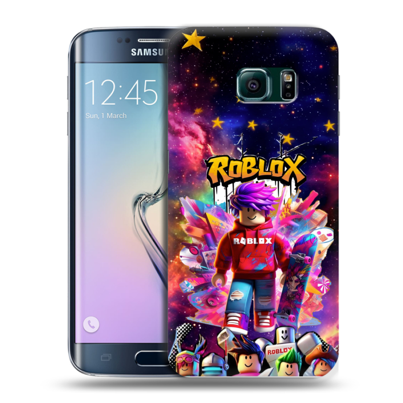 Силиконовый чехол на Samsung Galaxy S6 Edge с принтом Roblox Роблокс Силиконовый чехол на Samsung Galaxy S6 Edge с принтом Roblox Роблокс