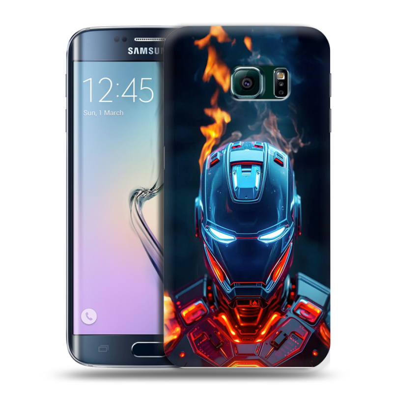 Силиконовый чехол на Samsung Galaxy S6 Edge с принтом IronMan Железный человек Силиконовый чехол на Samsung Galaxy S6 Edge с принтом IronMan Железный человек