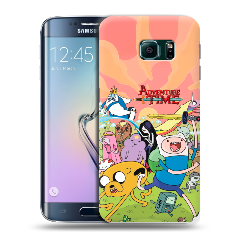 Силиконовый чехол на Samsung Galaxy S6 Edge с принтом Adventure time Время приключений Силиконовый чехол на Samsung Galaxy S6 Edge с принтом Adventure time Время приключений