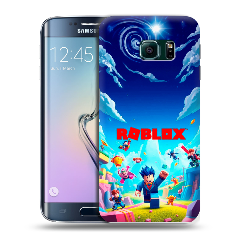 Силиконовый чехол на Samsung Galaxy S6 Edge с принтом Roblox Роблокс Силиконовый чехол на Samsung Galaxy S6 Edge с принтом Roblox Роблокс