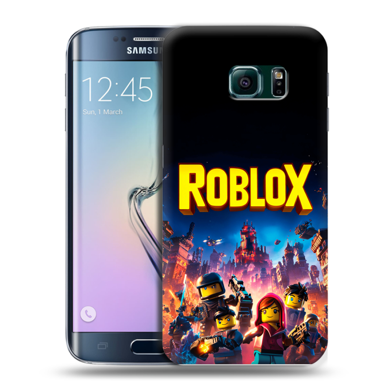 Силиконовый чехол на Samsung Galaxy S6 Edge с принтом Roblox Роблокс Силиконовый чехол на Samsung Galaxy S6 Edge с принтом Roblox Роблокс
