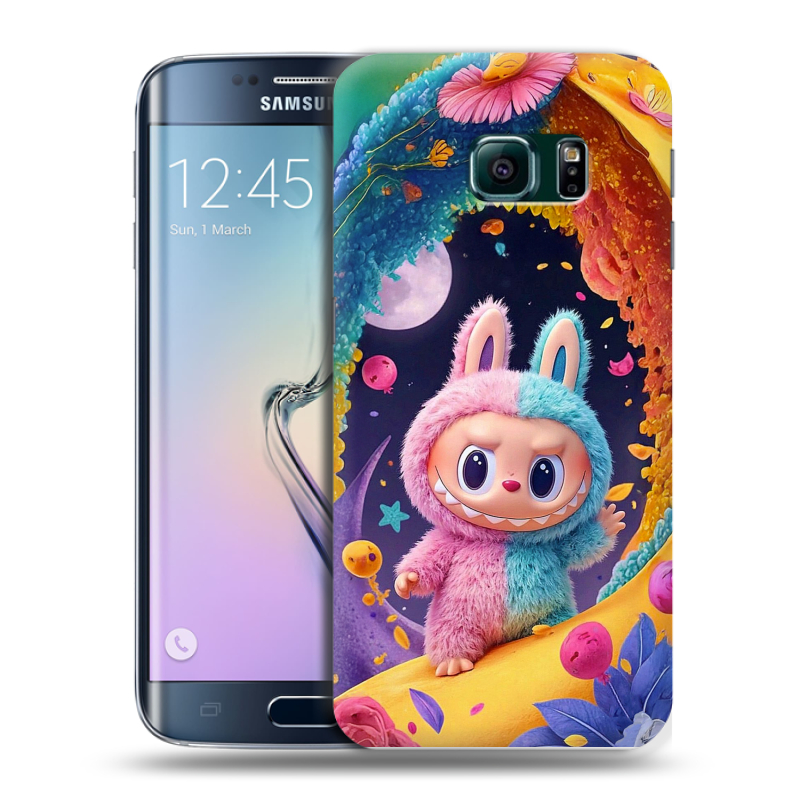 Силиконовый чехол на Samsung Galaxy S6 Edge с принтом Labubu Лабубу Силиконовый чехол на Samsung Galaxy S6 Edge с принтом Labubu Лабубу