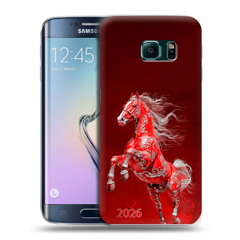 Силиконовый чехол на Samsung Galaxy S6 Edge с принтом Новый год Силиконовый чехол на Samsung Galaxy S6 Edge с принтом Новый год