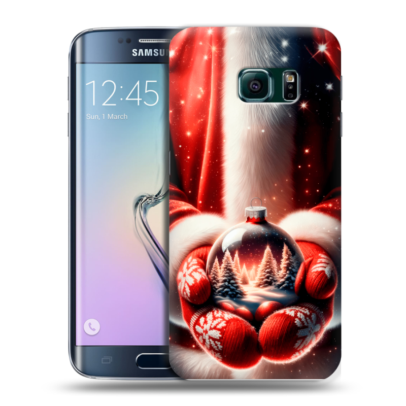 Силиконовый чехол на Samsung Galaxy S6 Edge с принтом Новый год Силиконовый чехол на Samsung Galaxy S6 Edge с принтом Новый год