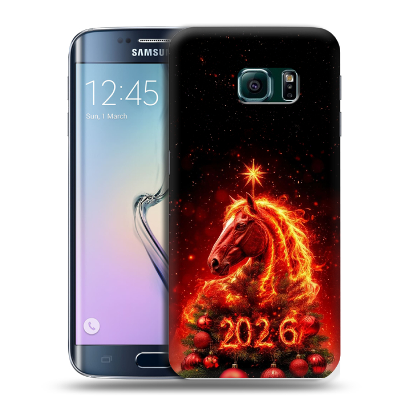Силиконовый чехол на Samsung Galaxy S6 Edge с принтом Новый год Силиконовый чехол на Samsung Galaxy S6 Edge с принтом Новый год