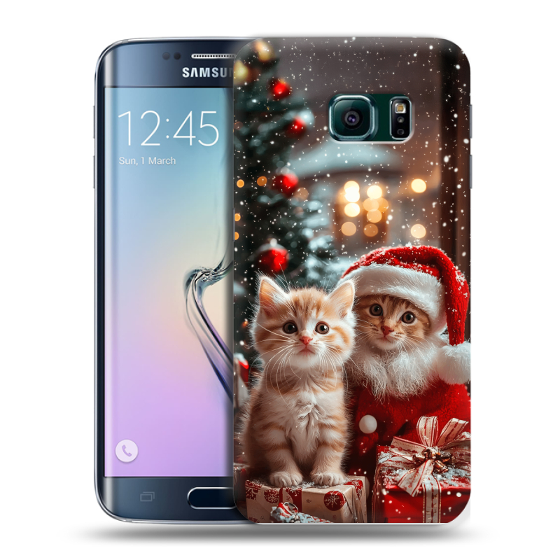 Силиконовый чехол на Samsung Galaxy S6 Edge с принтом Новый год Силиконовый чехол на Samsung Galaxy S6 Edge с принтом Новый год