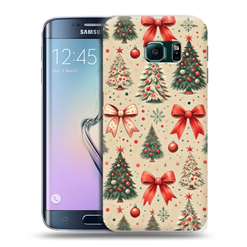 Силиконовый чехол на Samsung Galaxy S6 Edge с принтом Новый год Силиконовый чехол на Samsung Galaxy S6 Edge с принтом Новый год