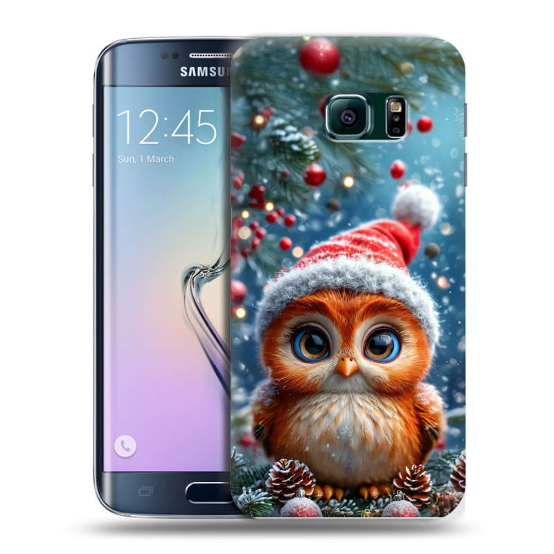 Силиконовый чехол на Samsung Galaxy S6 Edge с принтом Новый год Силиконовый чехол на Samsung Galaxy S6 Edge с принтом Новый год