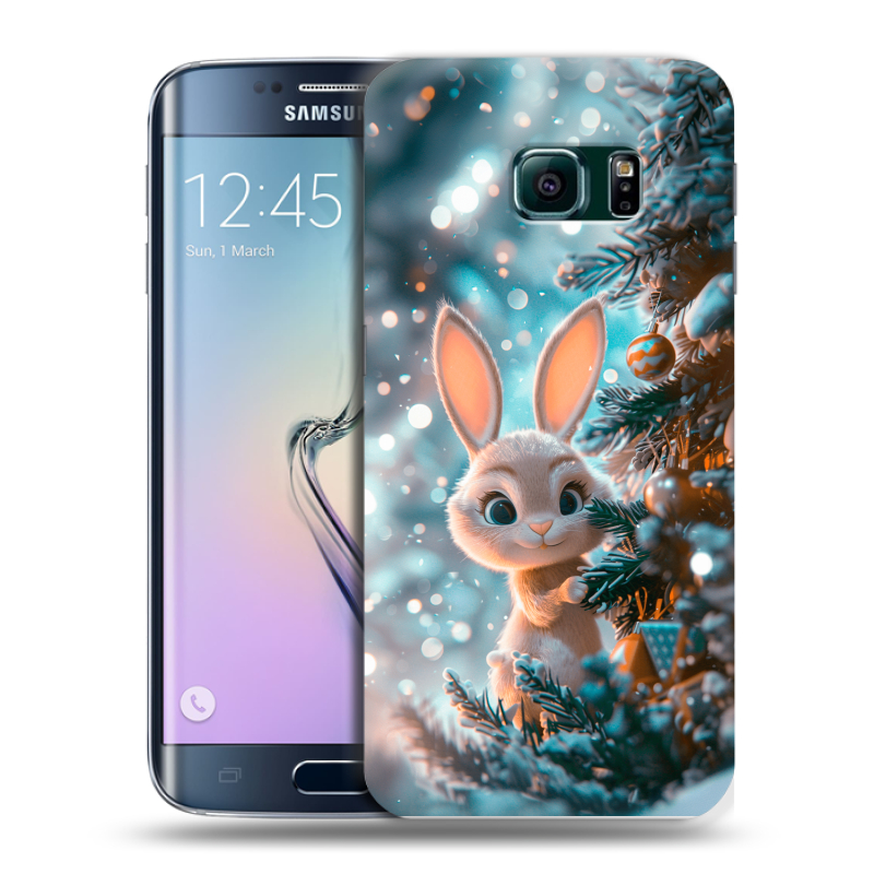 Силиконовый чехол на Samsung Galaxy S6 Edge с принтом Новый год Силиконовый чехол на Samsung Galaxy S6 Edge с принтом Новый год