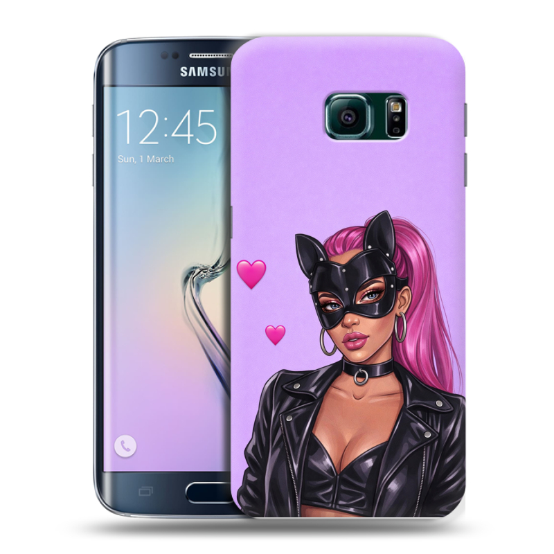 Силиконовый чехол на Samsung Galaxy S6 Edge с принтом женский Силиконовый чехол на Samsung Galaxy S6 Edge с принтом женский