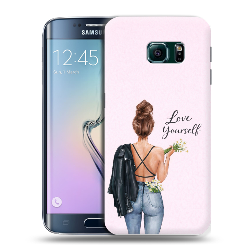 Силиконовый чехол на Samsung Galaxy S6 Edge с принтом женский Силиконовый чехол на Samsung Galaxy S6 Edge с принтом женский