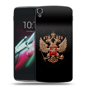 Пластиковый чехол на Alcatel One Touch Idol 3 (5.5) с принтом Герб России