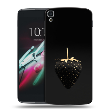 Пластиковый чехол на Alcatel One Touch Idol 3 (5.5) с принтом Черная клубника