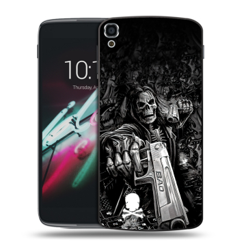 Пластиковый чехол на Alcatel One Touch Idol 3 (5.5) с принтом Скелет