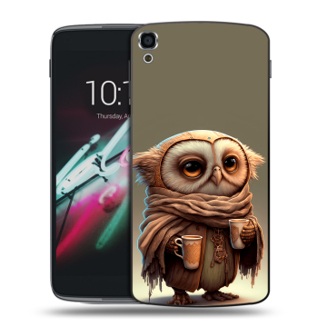 Пластиковый чехол на Alcatel One Touch Idol 3 (5.5) с принтом Сова