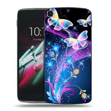 Пластиковый чехол на Alcatel One Touch Idol 3 (5.5) с принтом Бабочки