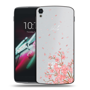 Пластиковый чехол на Alcatel One Touch Idol 3 (5.5) с принтом Ветка сакуры Пластиковый чехол на Alcatel One Touch Idol 3 (5.5) с принтом Ветка сакуры