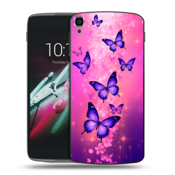 Пластиковый чехол на Alcatel One Touch Idol 3 (5.5) с принтом Бабочки
