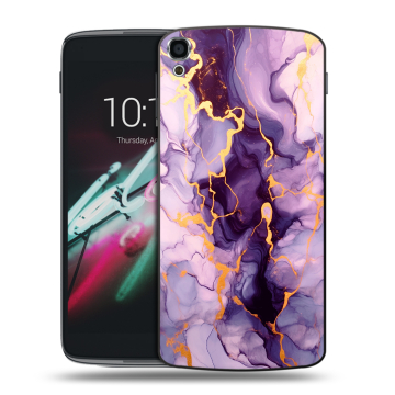 Пластиковый чехол на Alcatel One Touch Idol 3 (5.5) с принтом Мрамор