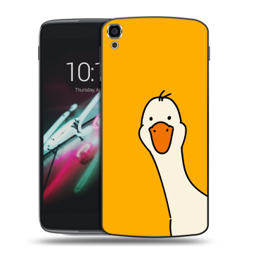 Пластиковый чехол на Alcatel One Touch Idol 3 (5.5) с принтом Утка Пластиковый чехол на Alcatel One Touch Idol 3 (5.5) с принтом Утка