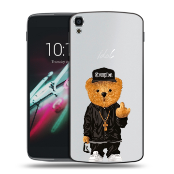 Пластиковый чехол на Alcatel One Touch Idol 3 (5.5) с принтом Мишка Пластиковый чехол на Alcatel One Touch Idol 3 (5.5) с принтом Мишка