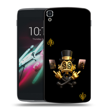 Пластиковый чехол на Alcatel One Touch Idol 3 (5.5) с принтом Золотой скрудж макдак