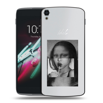 Пластиковый чехол на Alcatel One Touch Idol 3 (5.5) с принтом Мона Лиза Пластиковый чехол на Alcatel One Touch Idol 3 (5.5) с принтом Мона Лиза