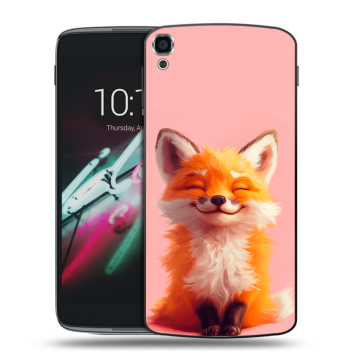 Пластиковый чехол на Alcatel One Touch Idol 3 (5.5) с принтом милая лиса