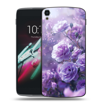 Пластиковый чехол на Alcatel One Touch Idol 3 (5.5) с принтом Розы цветы Пластиковый чехол на Alcatel One Touch Idol 3 (5.5) с принтом Розы цветы
