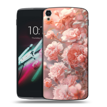 Пластиковый чехол на Alcatel One Touch Idol 3 (5.5) с принтом Розовые розы Пластиковый чехол на Alcatel One Touch Idol 3 (5.5) с принтом Розовые розы