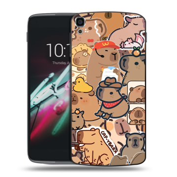 Пластиковый чехол на Alcatel One Touch Idol 3 (5.5) с принтом капибара Пластиковый чехол на Alcatel One Touch Idol 3 (5.5) с принтом капибара